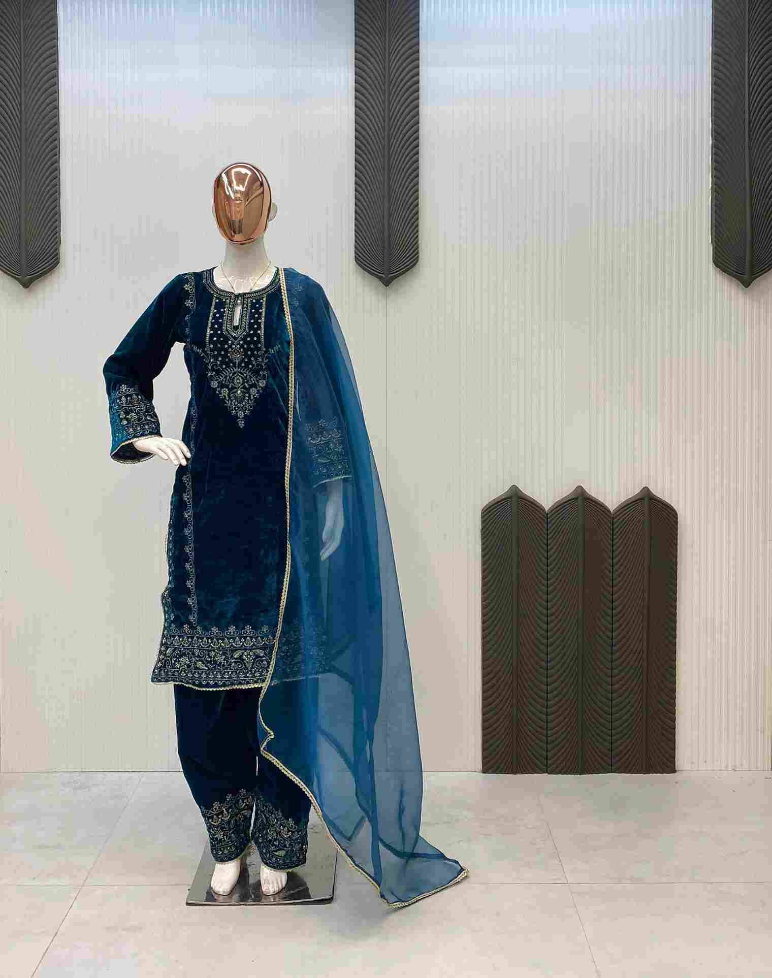 Le-2035 By Fashid Wholesale Beautiful Festive Suits Colorful Stylish Fancy Casual Wear & Ethnic Wear Velvet Dresses At Wholesale Price