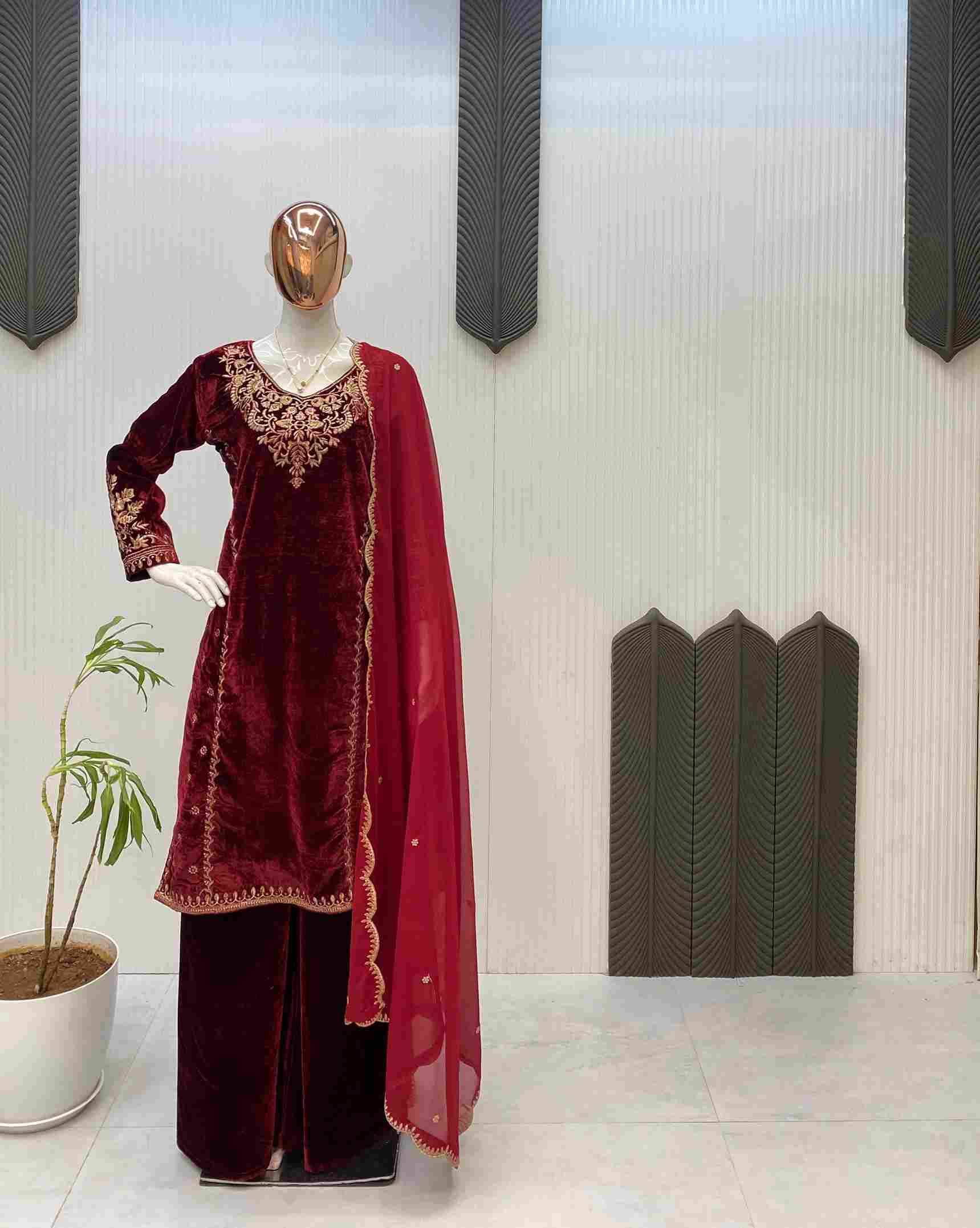 Le-2020 By Fashid Wholesale Beautiful Festive Suits Colorful Stylish Fancy Casual Wear & Ethnic Wear Velvet Dresses At Wholesale Price