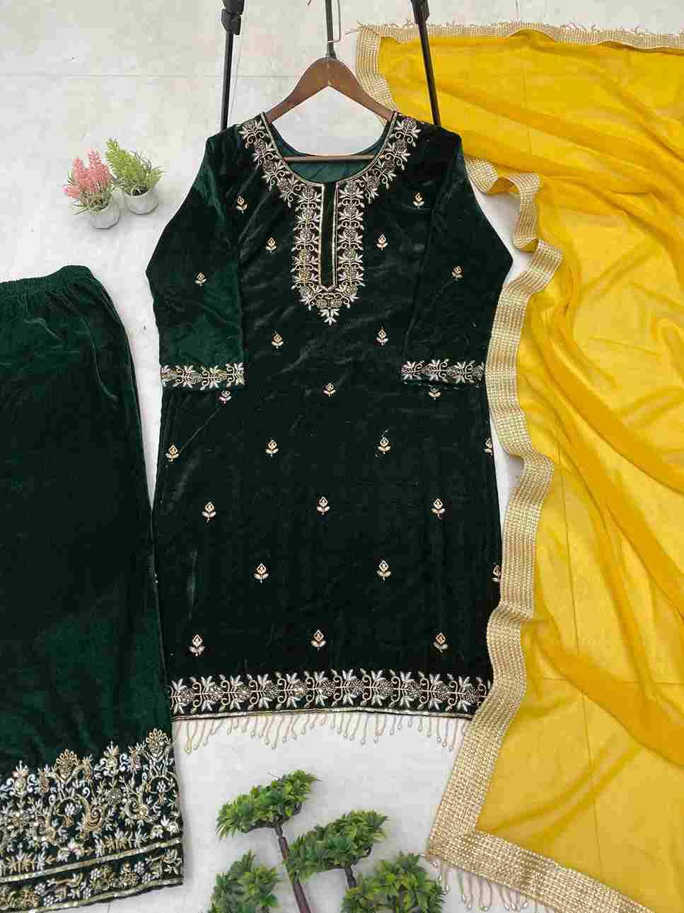 Le-2036 By Fashid Wholesale Beautiful Festive Suits Colorful Stylish Fancy Casual Wear & Ethnic Wear Velvet Dresses At Wholesale Price