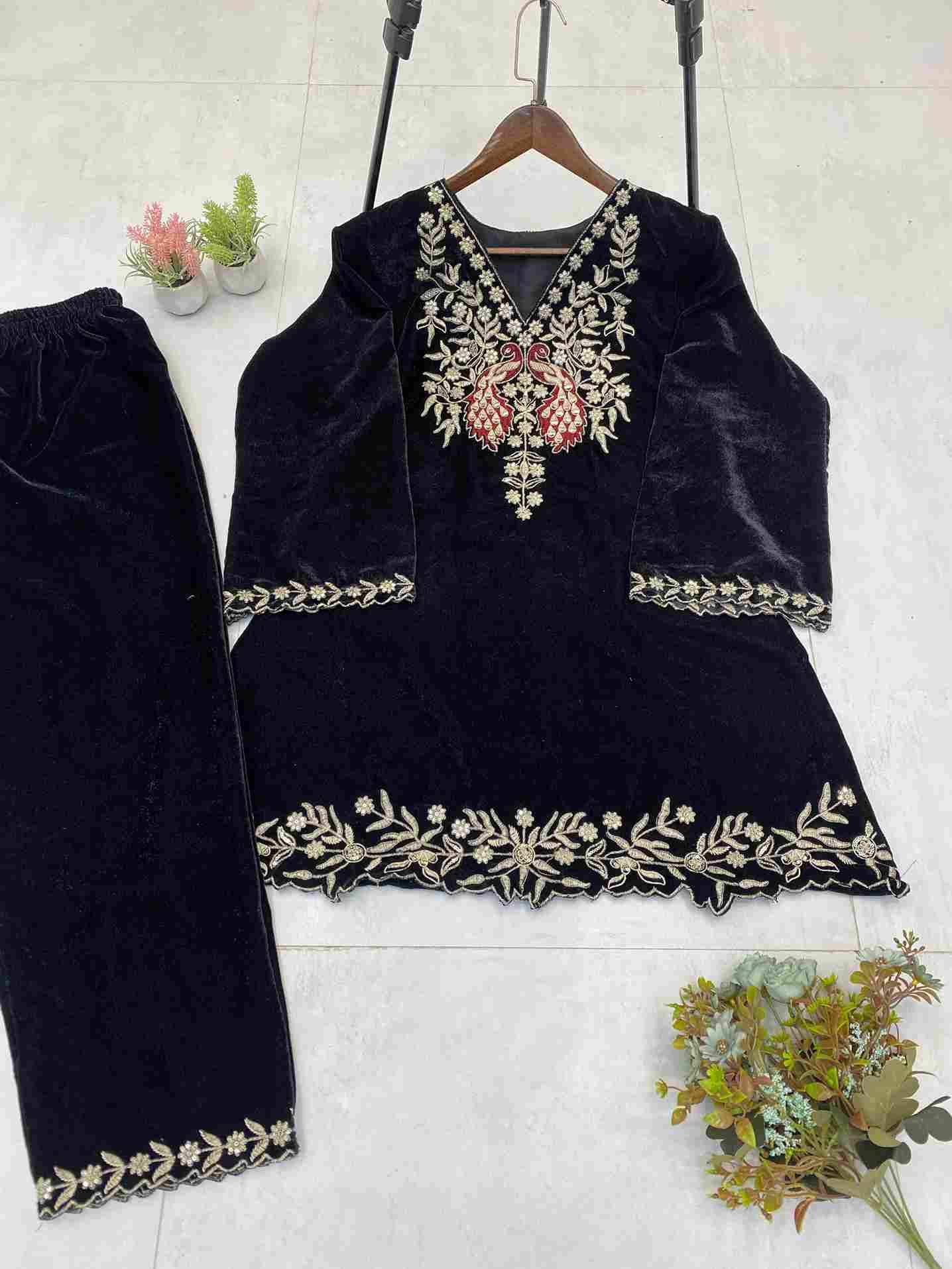 Le-2037 By Fashid Wholesale Beautiful Festive Suits Colorful Stylish Fancy Casual Wear & Ethnic Wear Velvet Dresses At Wholesale Price