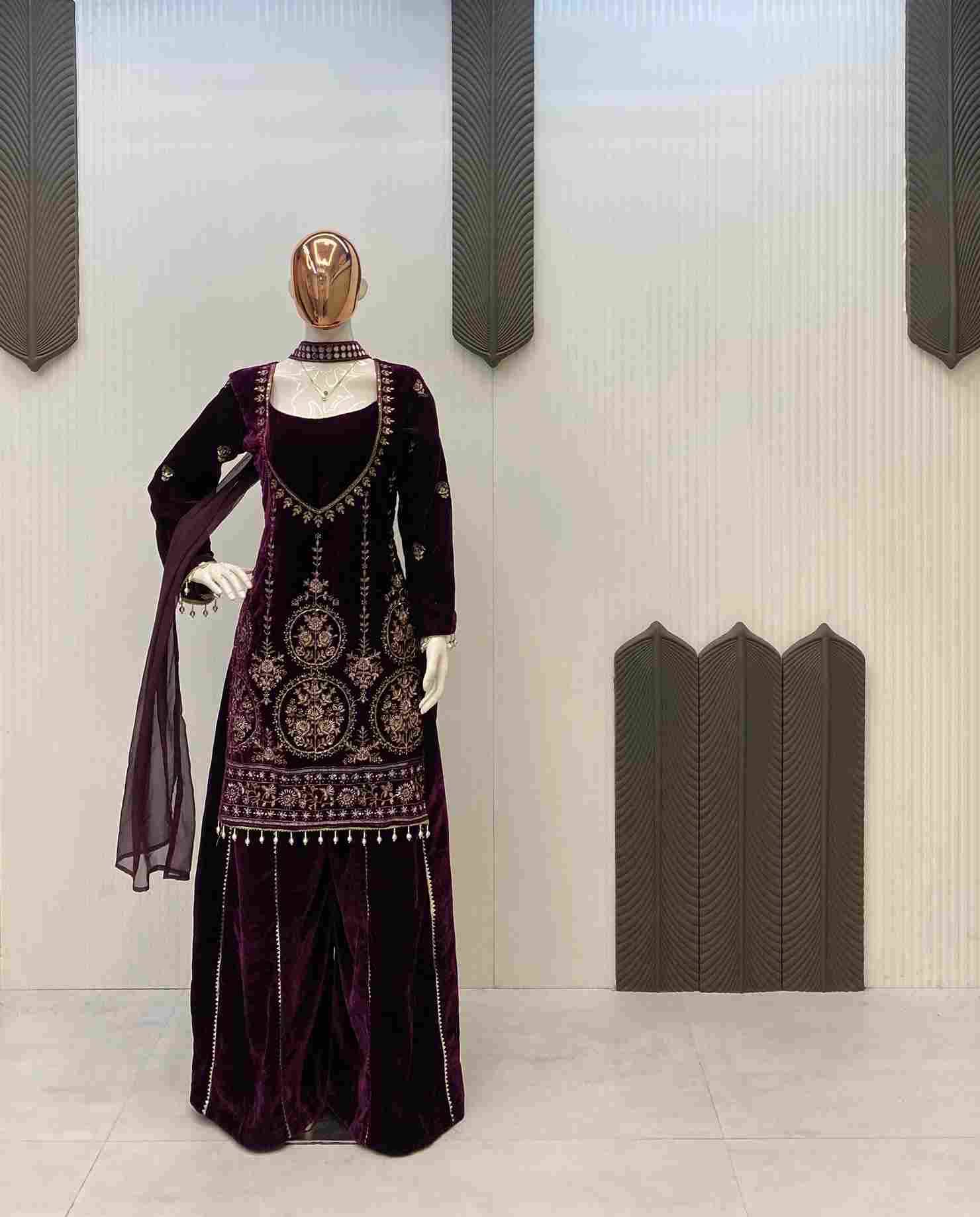 Le-2038 By Fashid Wholesale 01 To 02 Series Beautiful Festive Suits Colorful Stylish Fancy Casual Wear & Ethnic Wear Velvet Dresses At Wholesale Price