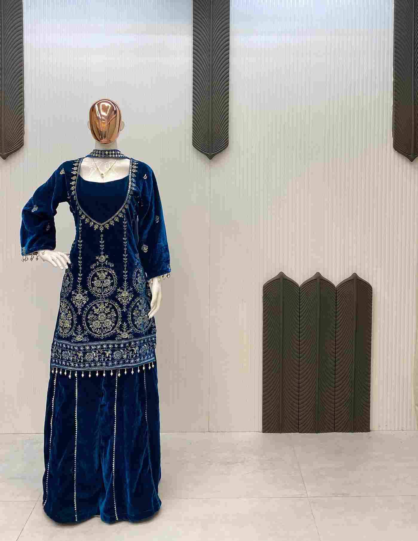 Le-2038 By Fashid Wholesale 01 To 02 Series Beautiful Festive Suits Colorful Stylish Fancy Casual Wear & Ethnic Wear Velvet Dresses At Wholesale Price