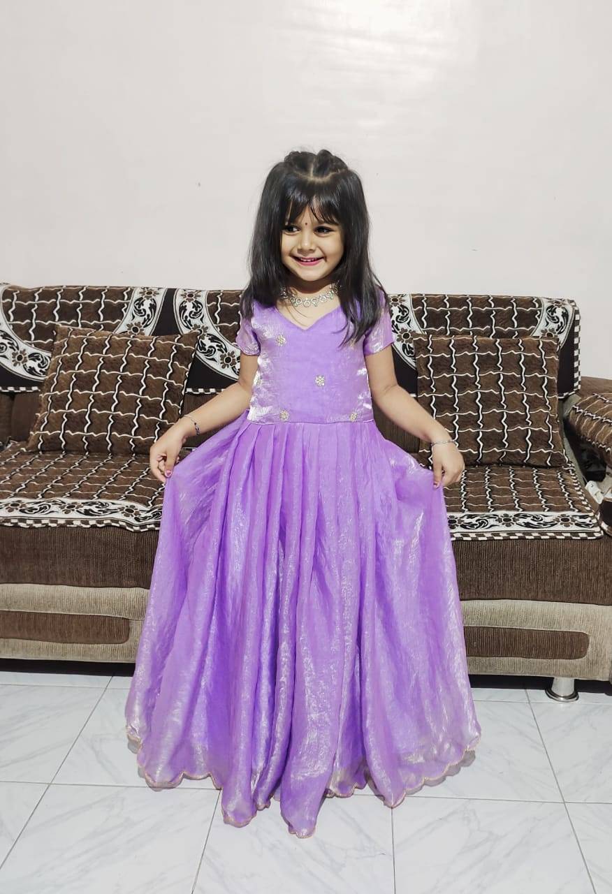 Pv-Kids Gown Vol-27 By Fashid Wholesale 01 To 04 Series Designer Beautiful Collection Occasional Wear & Party Wear Pure Spece Silk Gowns At Wholesale Price