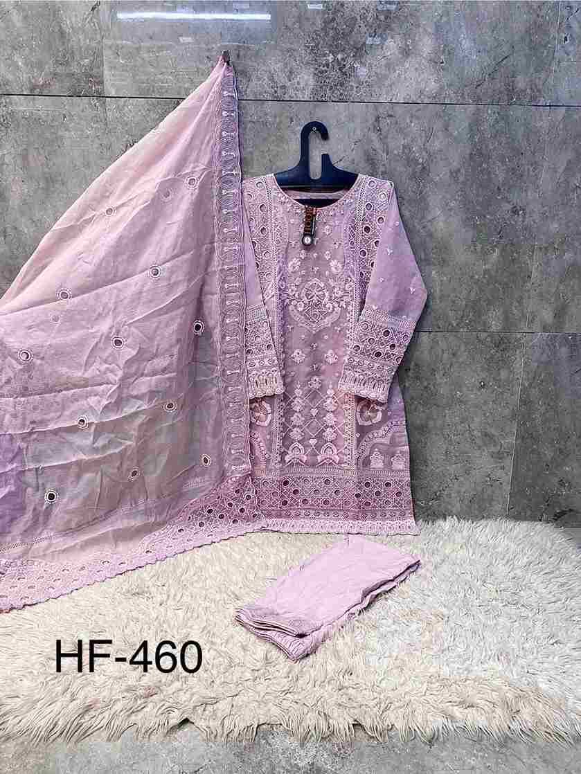 Hoor Tex Hit Design HF-460 Colours By Hoor Tex HF-460-A To HF-460-D Series Designer Festive Pakistani Suits Collection Beautiful Stylish Fancy Colorful Party Wear & Occasional Wear Heavy Organza With Embroidered Dresses At Wholesale Price