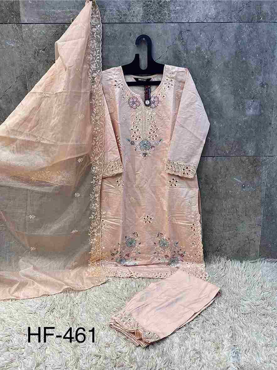 Hoor Tex Hit Design HF-461 Colours By Hoor Tex HF-461-A To HF-461-D Series Designer Festive Pakistani Suits Collection Beautiful Stylish Fancy Colorful Party Wear & Occasional Wear Heavy Viscose With Embroidered Dresses At Wholesale Price