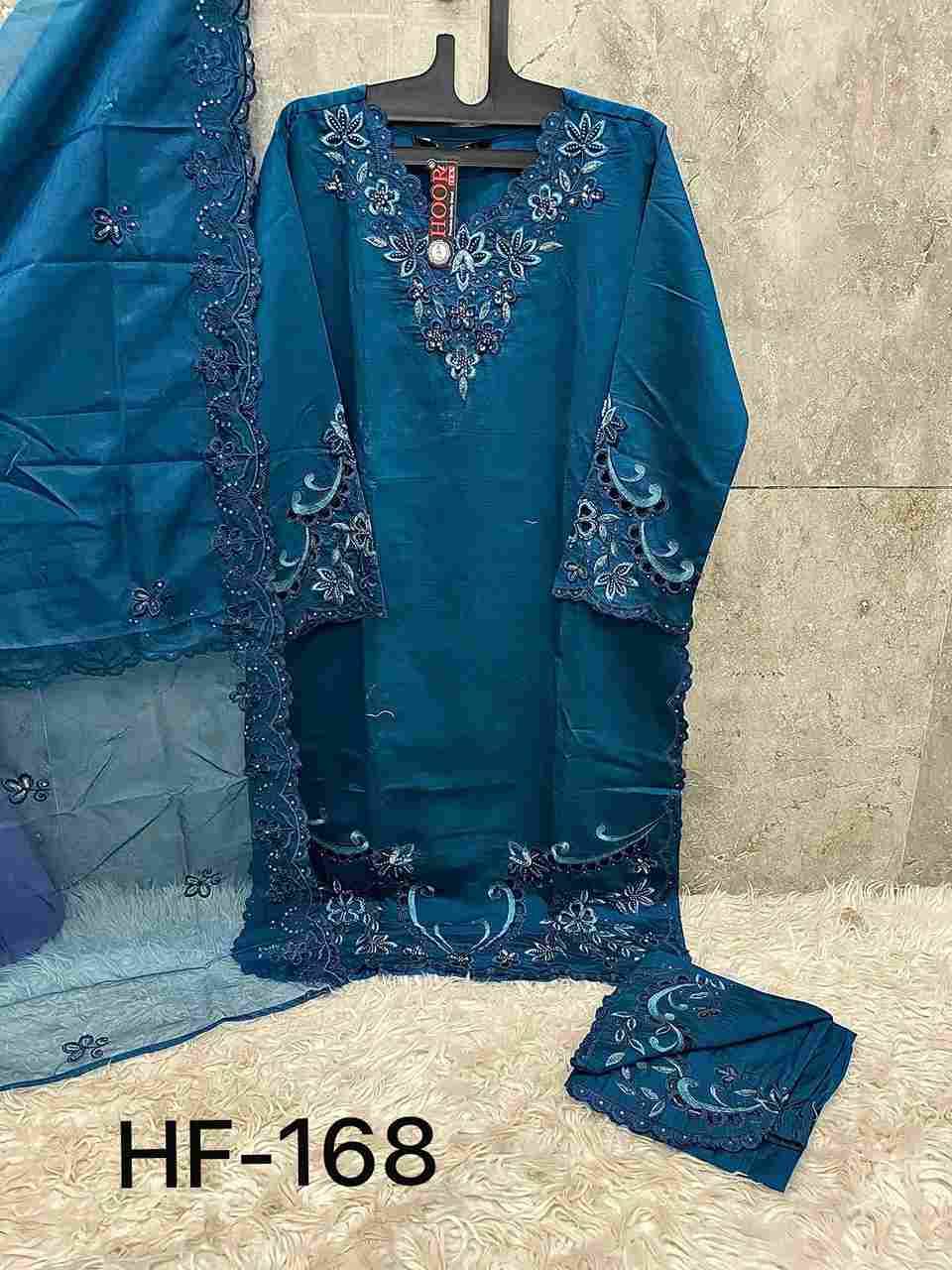 Hoor Tex Hit Design HF-168 Colours By Hoor Tex HF-168-A To HF-168-C Series Designer Festive Pakistani Suits Collection Beautiful Stylish Fancy Colorful Party Wear & Occasional Wear Heavy Viscose Embroidered Dresses At Wholesale Price
