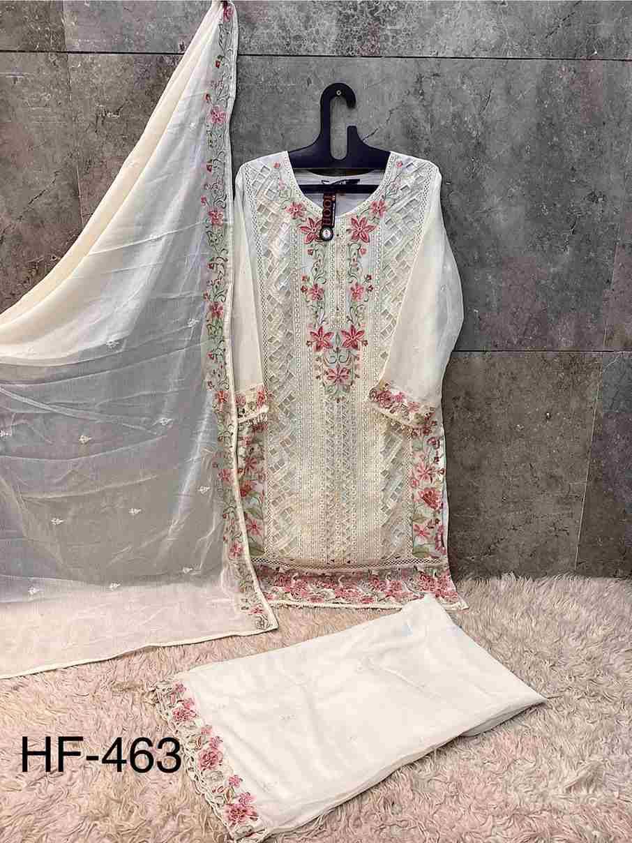 Hoor Tex Hit Design HF-463 Colours By Hoor Tex HF-463-A To HF-463-D Series Designer Festive Pakistani Suits Collection Beautiful Stylish Fancy Colorful Party Wear & Occasional Wear Heavy Chiffon With Embroidered Dresses At Wholesale Price