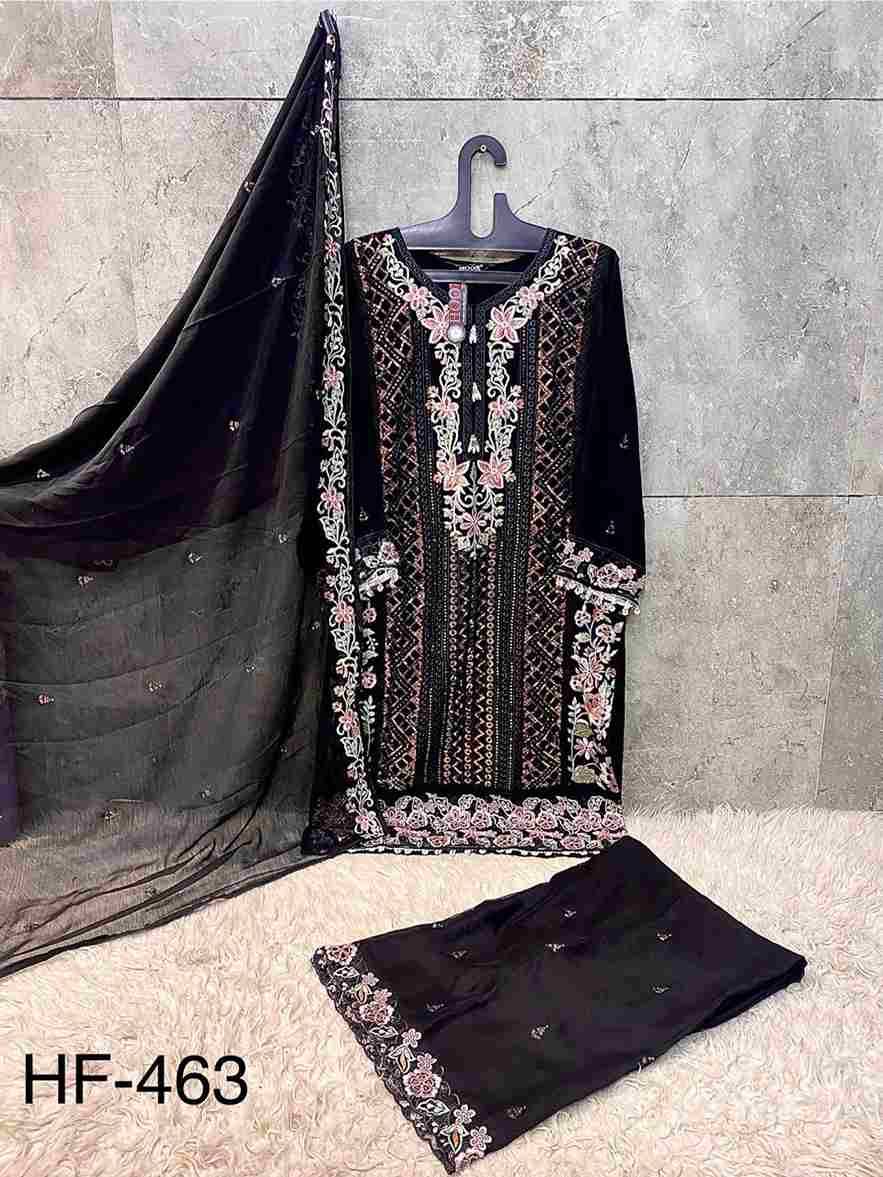 Hoor Tex Hit Design HF-463 Colours By Hoor Tex HF-463-A To HF-463-D Series Designer Festive Pakistani Suits Collection Beautiful Stylish Fancy Colorful Party Wear & Occasional Wear Heavy Chiffon With Embroidered Dresses At Wholesale Price