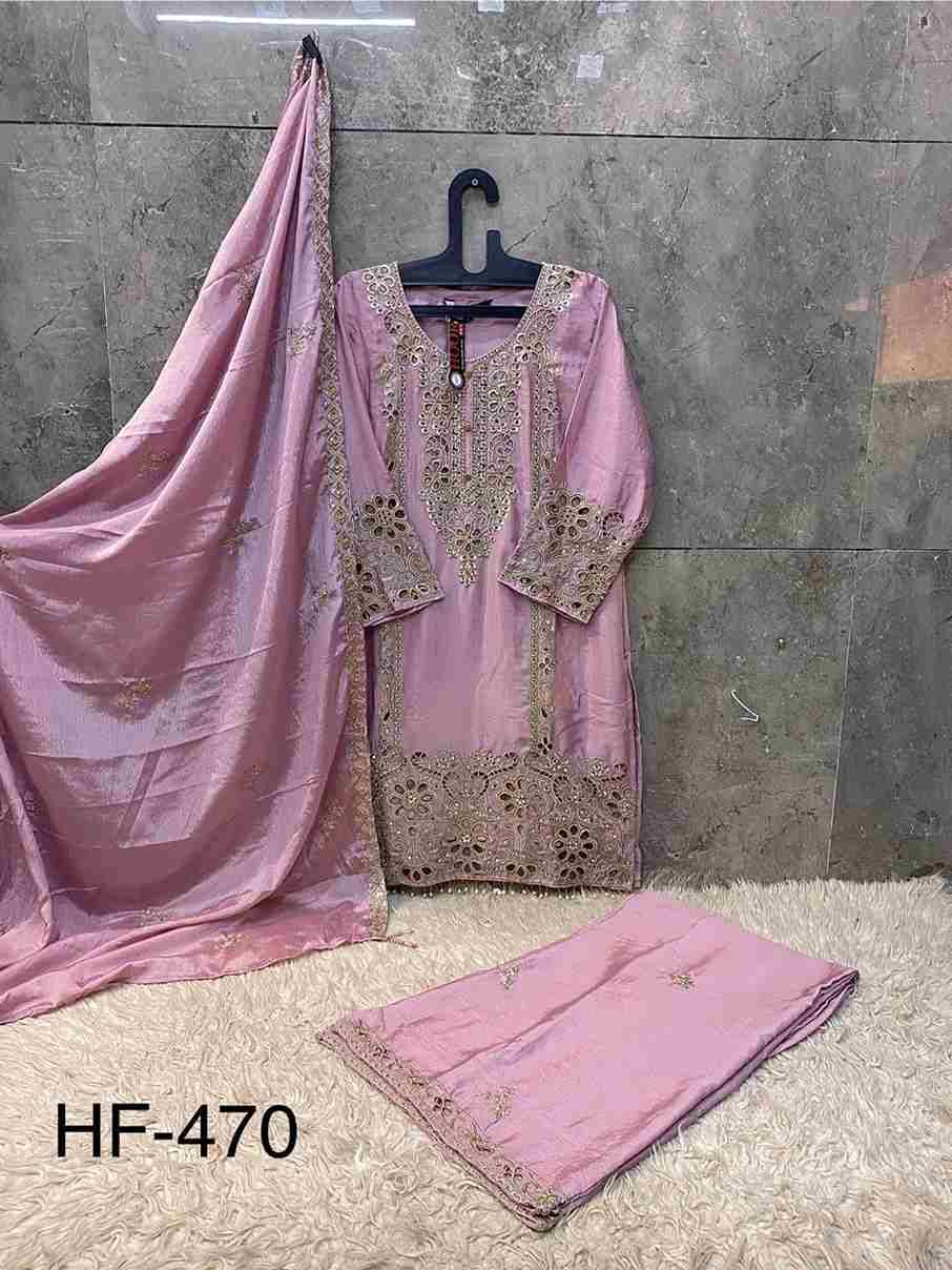 Hoor Tex Hit Design HF-470 Colours By Hoor Tex HF-470-A To HF-470-D Series Designer Festive Pakistani Suits Collection Beautiful Stylish Fancy Colorful Party Wear & Occasional Wear Heavy Chinnon With Embroidered Dresses At Wholesale Price