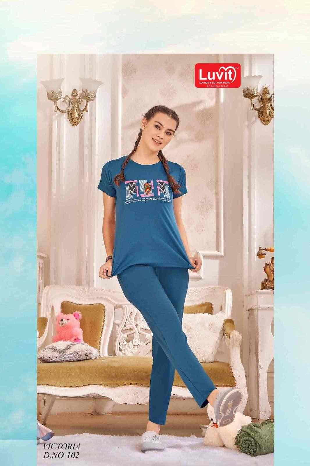 Victoria By Luvit 101 To 108 Series Designer Stylish Fancy Colorful Beautiful Party Wear & Ethnic Wear Collection Tencel Night Suits At Wholesale Price