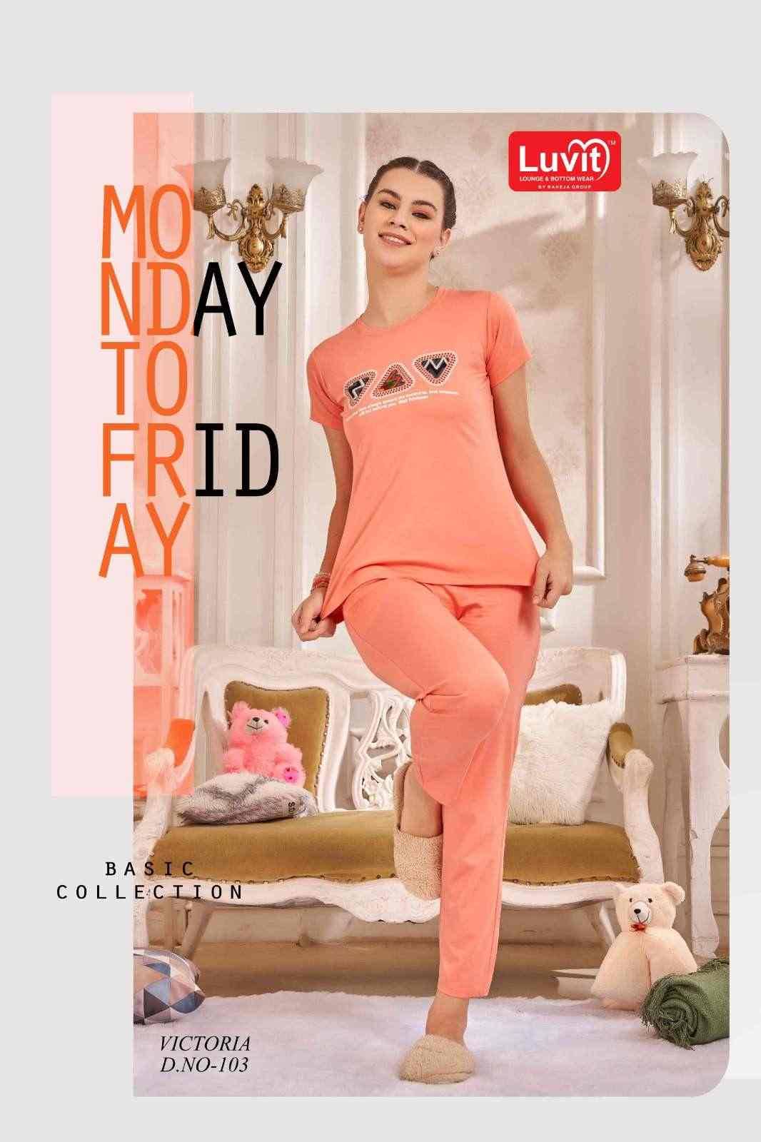 Victoria By Luvit 101 To 108 Series Designer Stylish Fancy Colorful Beautiful Party Wear & Ethnic Wear Collection Tencel Night Suits At Wholesale Price