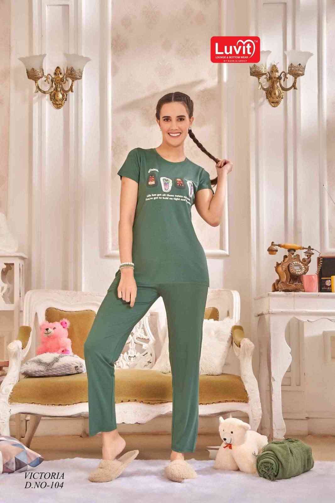 Victoria By Luvit 101 To 108 Series Designer Stylish Fancy Colorful Beautiful Party Wear & Ethnic Wear Collection Tencel Night Suits At Wholesale Price