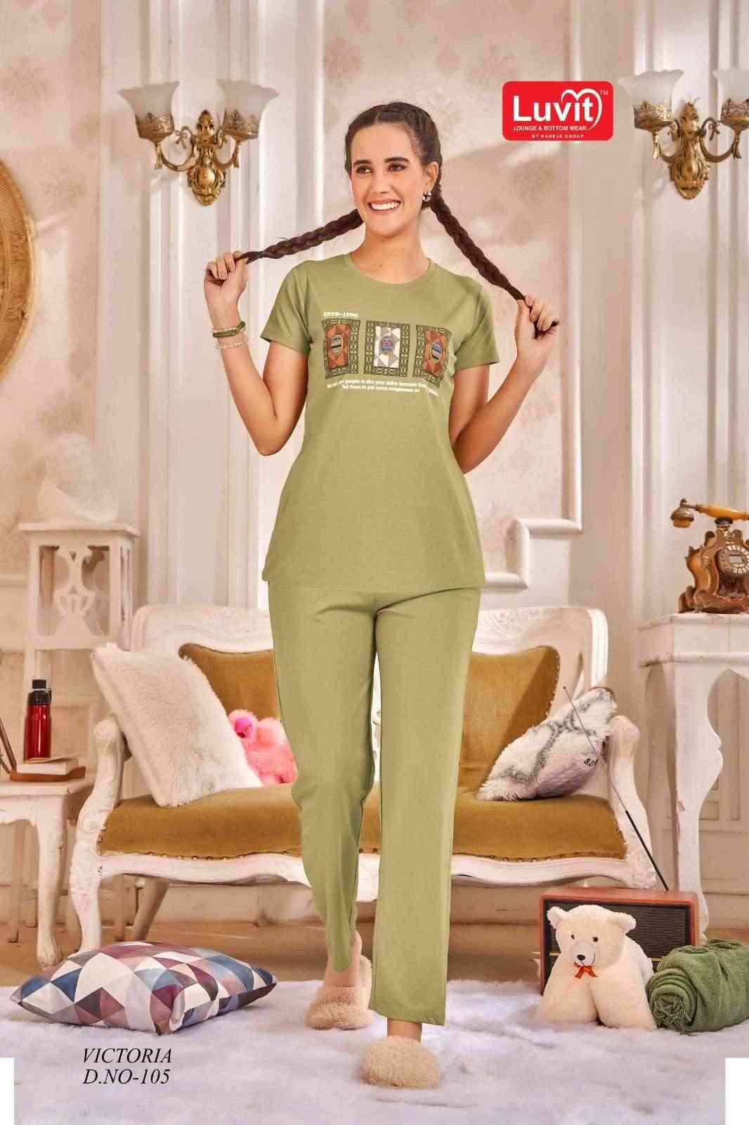 Victoria By Luvit 101 To 108 Series Designer Stylish Fancy Colorful Beautiful Party Wear & Ethnic Wear Collection Tencel Night Suits At Wholesale Price