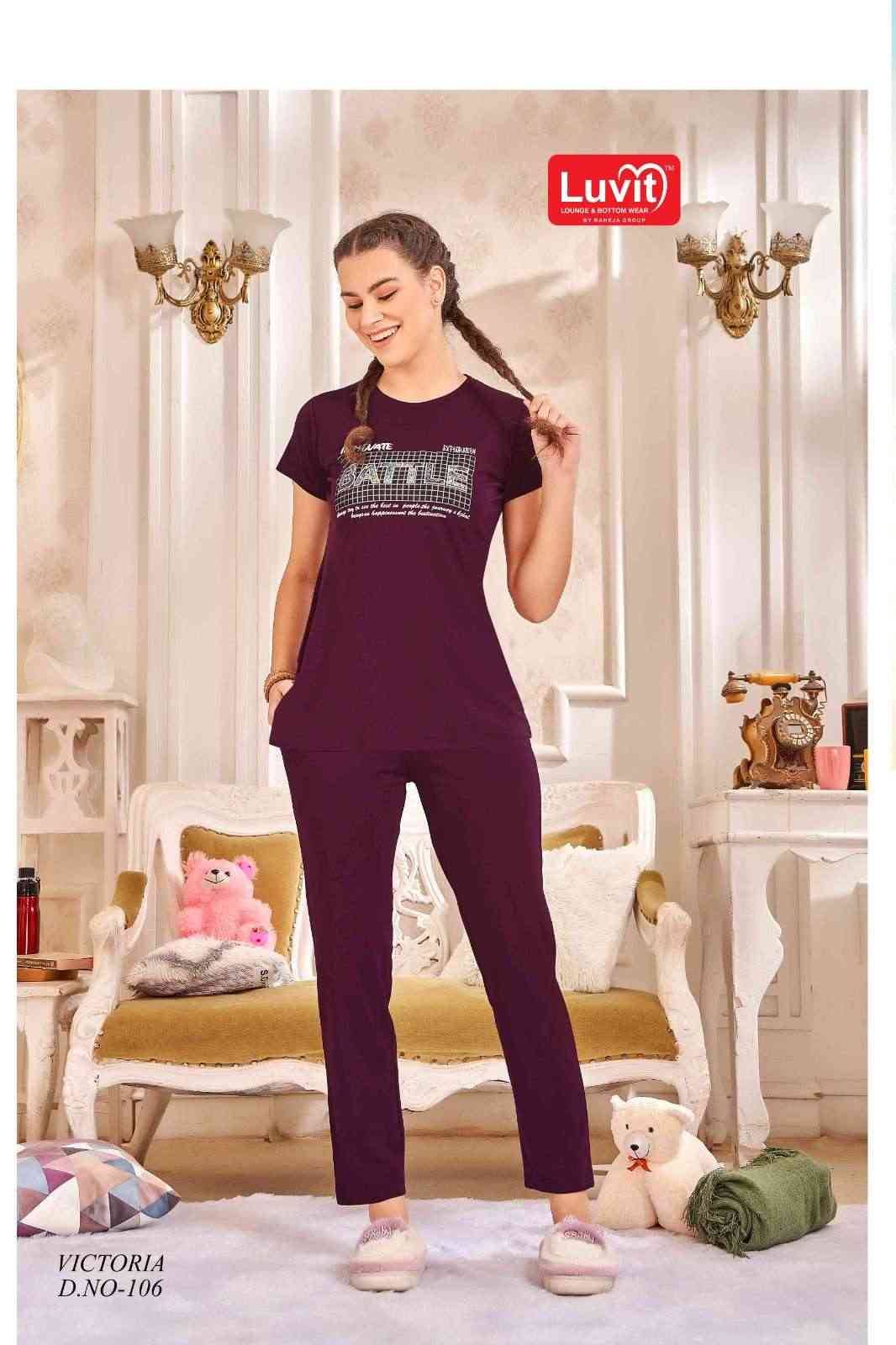 Victoria By Luvit 101 To 108 Series Designer Stylish Fancy Colorful Beautiful Party Wear & Ethnic Wear Collection Tencel Night Suits At Wholesale Price