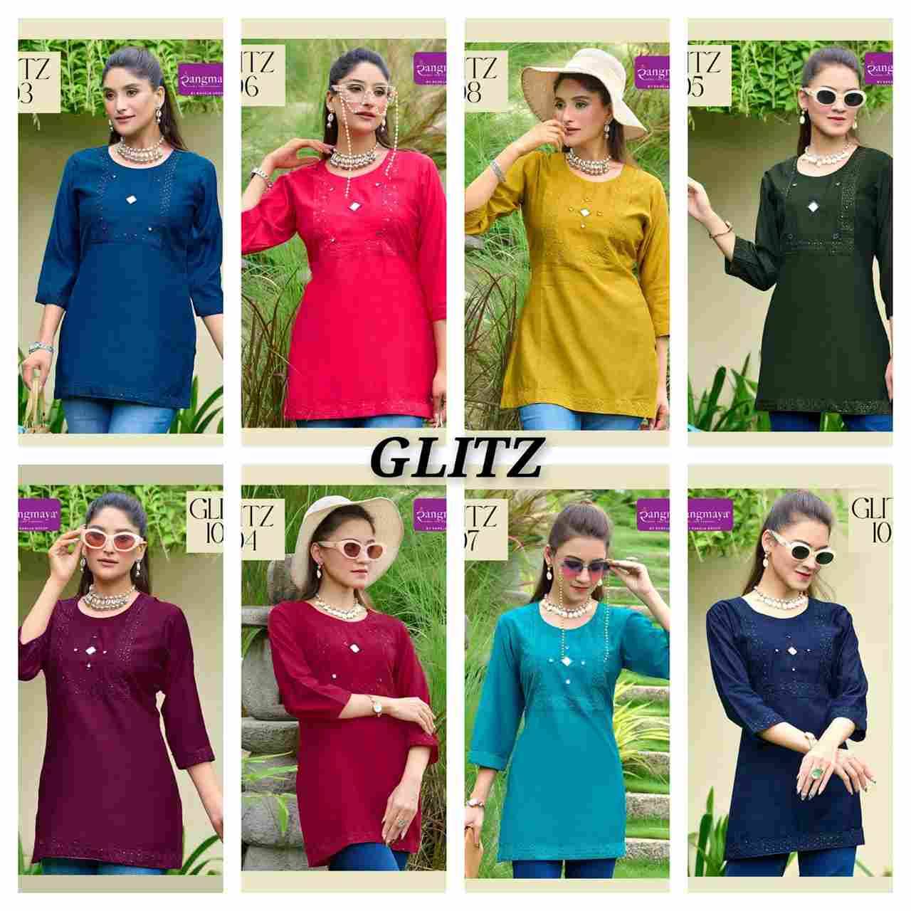 Glitz By Rangmaya 101 To 108 Series Designer Stylish Fancy Colorful Beautiful Party Wear & Ethnic Wear Collection Heavy Vertican Tops At Wholesale Price