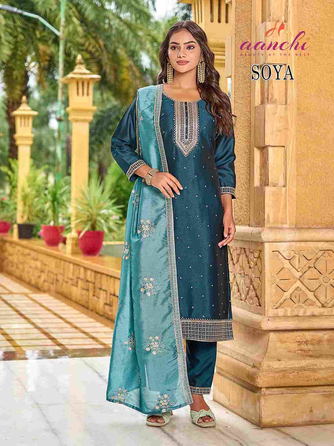 Soya By Aanchi 01 To 04 Series Beautiful Stylish Festive Suits Fancy Colorful Casual Wear & Ethnic Wear & Ready To Wear Silk Dresses At Wholesale Price