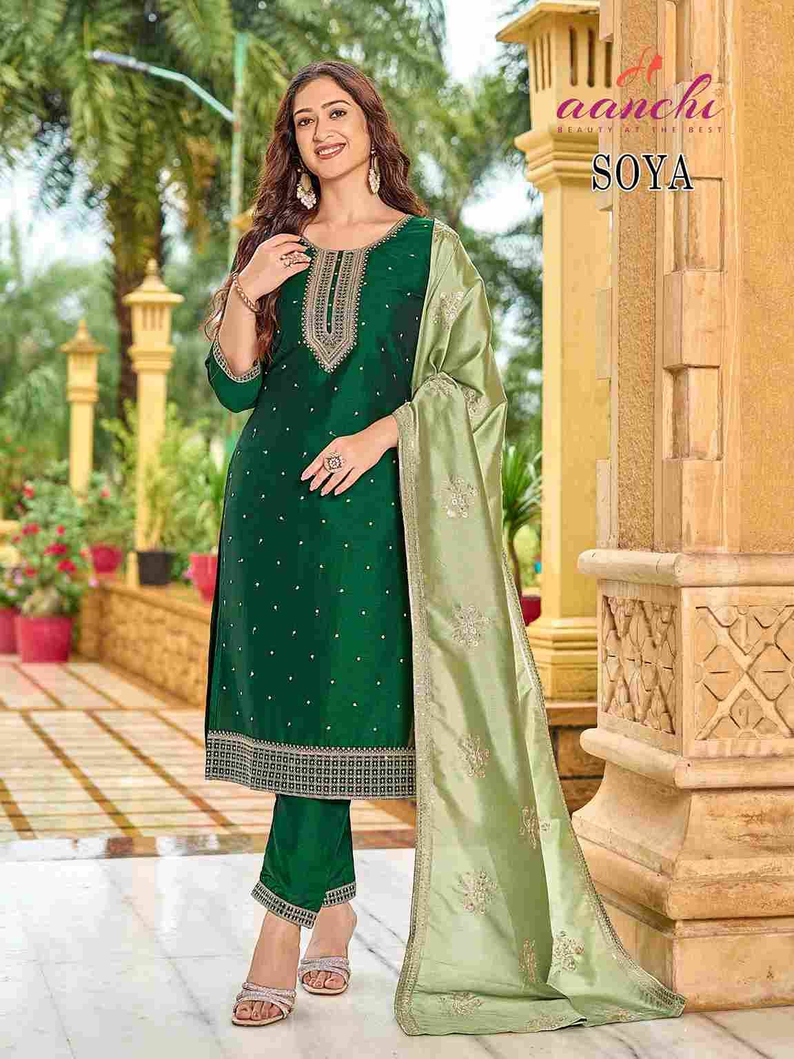 Soya By Aanchi 01 To 04 Series Beautiful Stylish Festive Suits Fancy Colorful Casual Wear & Ethnic Wear & Ready To Wear Silk Dresses At Wholesale Price