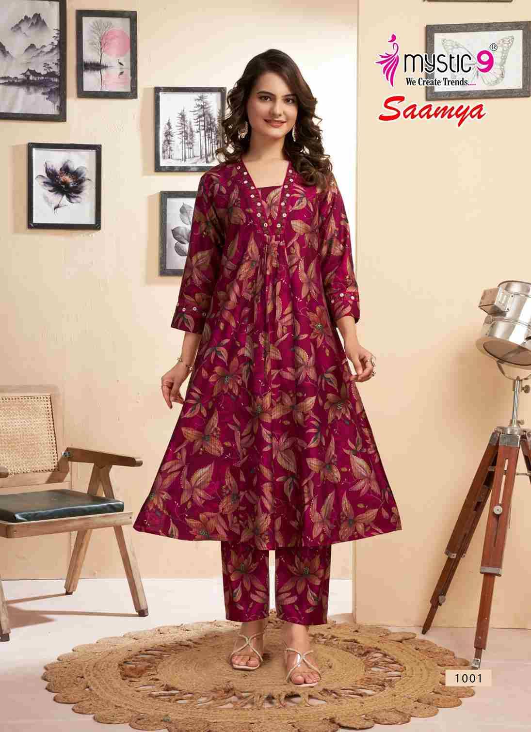 Saamya By Mystic 9 1001 To 1010 Series Designer Stylish Fancy Colorful Beautiful Party Wear & Ethnic Wear Collection Fancy Co-Ord At Wholesale Price