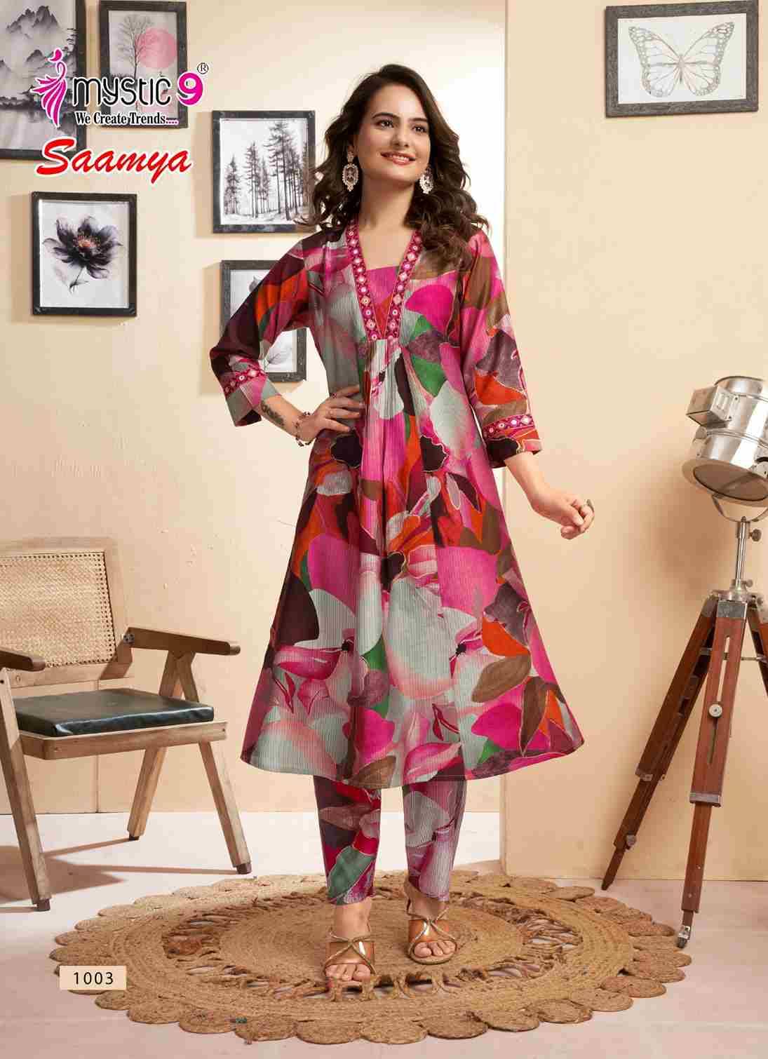 Saamya By Mystic 9 1001 To 1010 Series Designer Stylish Fancy Colorful Beautiful Party Wear & Ethnic Wear Collection Fancy Co-Ord At Wholesale Price