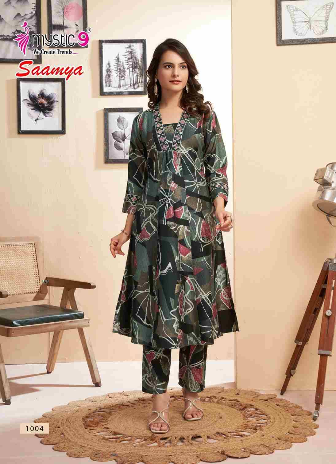 Saamya By Mystic 9 1001 To 1010 Series Designer Stylish Fancy Colorful Beautiful Party Wear & Ethnic Wear Collection Fancy Co-Ord At Wholesale Price