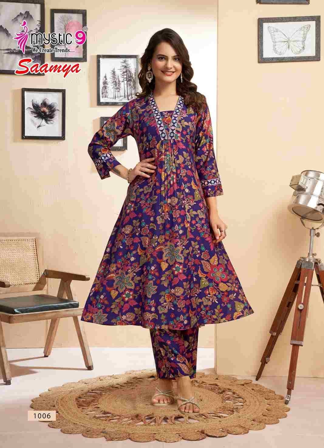 Saamya By Mystic 9 1001 To 1010 Series Designer Stylish Fancy Colorful Beautiful Party Wear & Ethnic Wear Collection Fancy Co-Ord At Wholesale Price