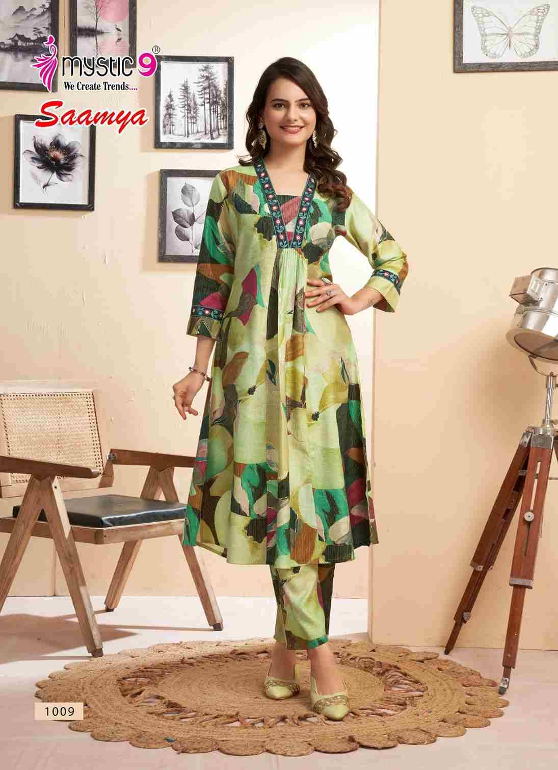 Saamya By Mystic 9 1001 To 1010 Series Designer Stylish Fancy Colorful Beautiful Party Wear & Ethnic Wear Collection Fancy Co-Ord At Wholesale Price