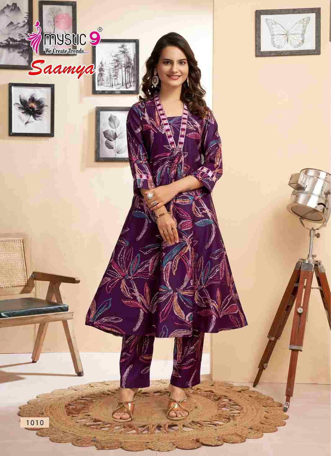 Saamya By Mystic 9 1001 To 1010 Series Designer Stylish Fancy Colorful Beautiful Party Wear & Ethnic Wear Collection Fancy Co-Ord At Wholesale Price