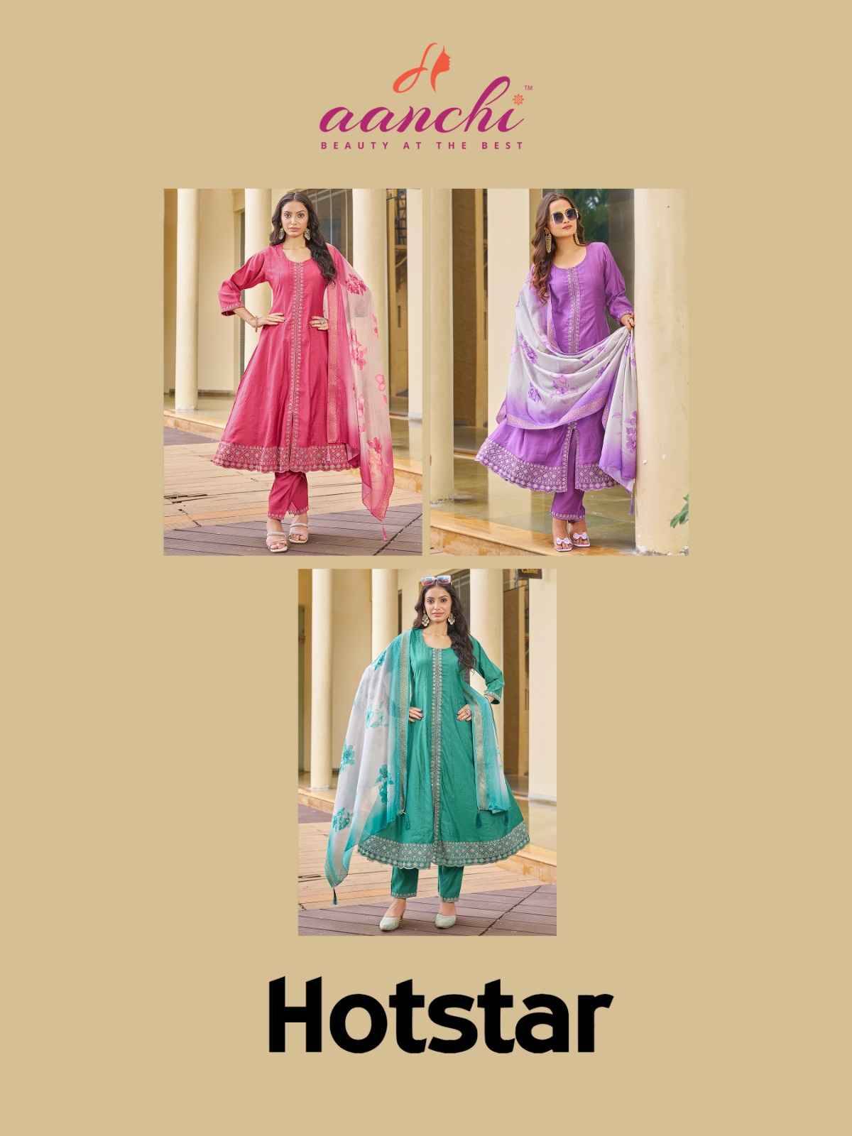 Hotstar By Aanchi 01 To 03 Series Beautiful Stylish Anarkali Suits Fancy Colorful Casual Wear & Ethnic Wear & Ready To Wear Vatican Dresses At Wholesale Price