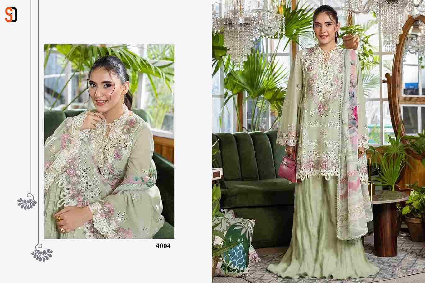 Elaf Vol-4 By Shraddha Designer 4001 To 4004 Series Designer Pakistani Suits Beautiful Stylish Fancy Colorful Party Wear & Occasional Wear Pure Cotton Print Embroidered Dresses At Wholesale Price