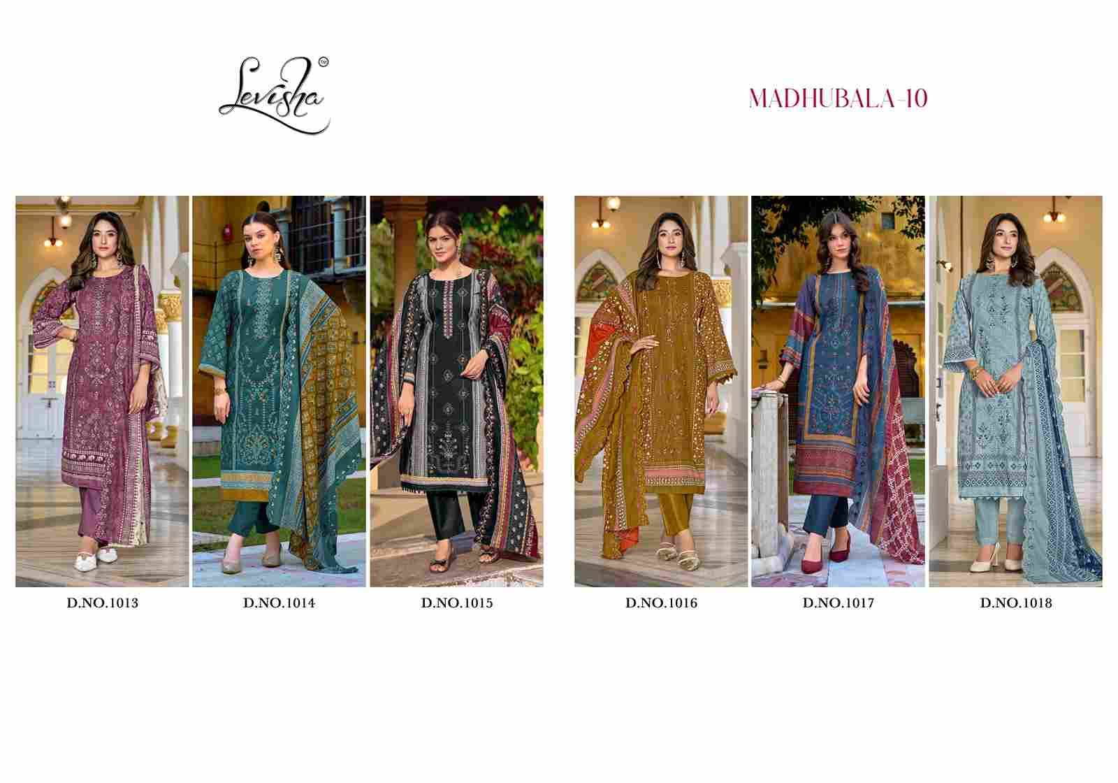 Madhubala Vol-10 By Levisha 1013 To 1018 Series Festive Suits Beautiful Fancy Colorful Stylish Party Wear & Occasional Wear Cambric Lawn Cotton Dresses At Wholesale Price