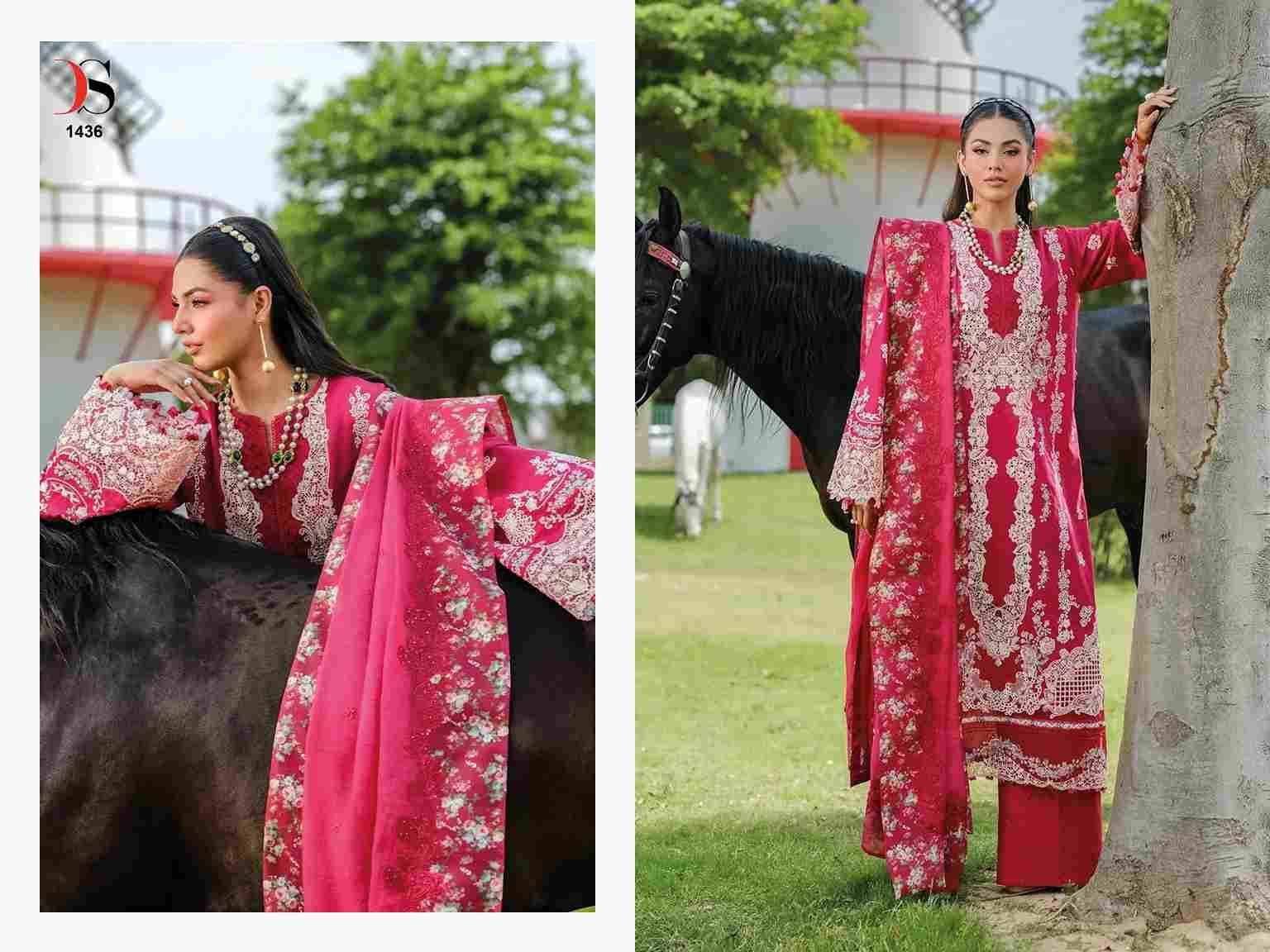 Elaf Vol-4 By Deepsy Suits 1431 To 1436 Series Designer Pakistani Suits Beautiful Stylish Fancy Colorful Party Wear & Occasional Wear Pure Cotton Dresses At Wholesale Price