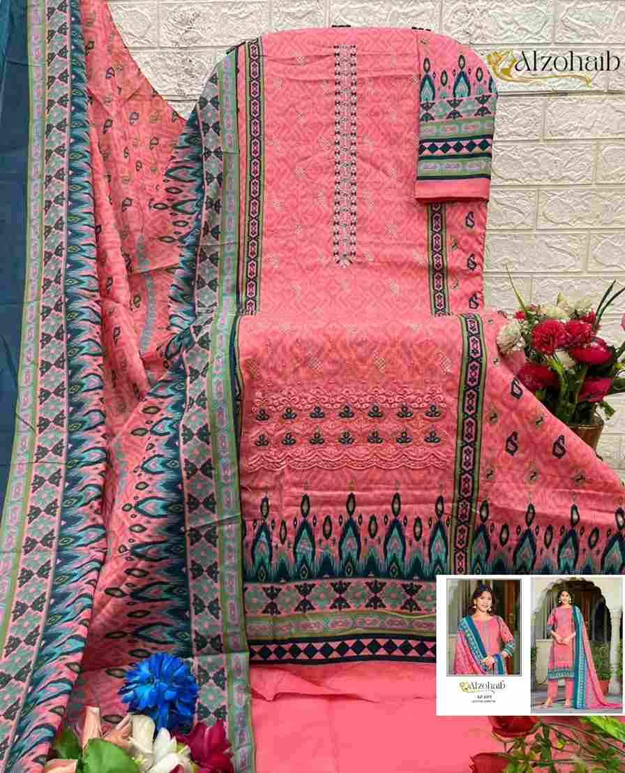 Farha By Alzohaib 1374 To 1377 Series Beautiful Pakistani Suits Stylish Fancy Colorful Party Wear & Occasional Wear Pure Cotton Print Dresses At Wholesale Price