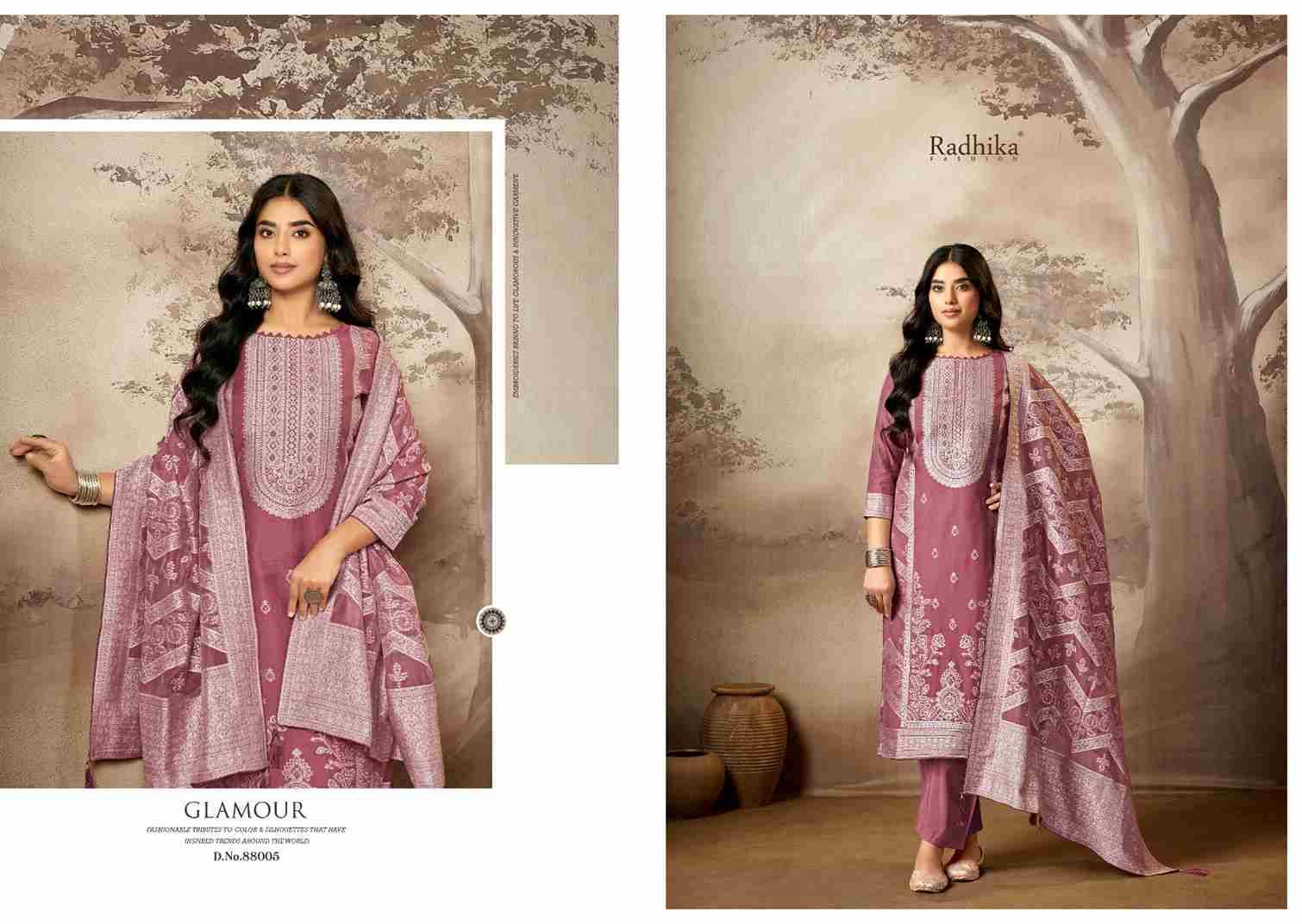 Banarashi Adha Vol-8 By Azara 88001 To 88006 Series Beautiful Stylish Festive Suits Fancy Colorful Casual Wear & Ethnic Wear & Ready To Wear Jacquard Cotton Print Dresses At Wholesale Price