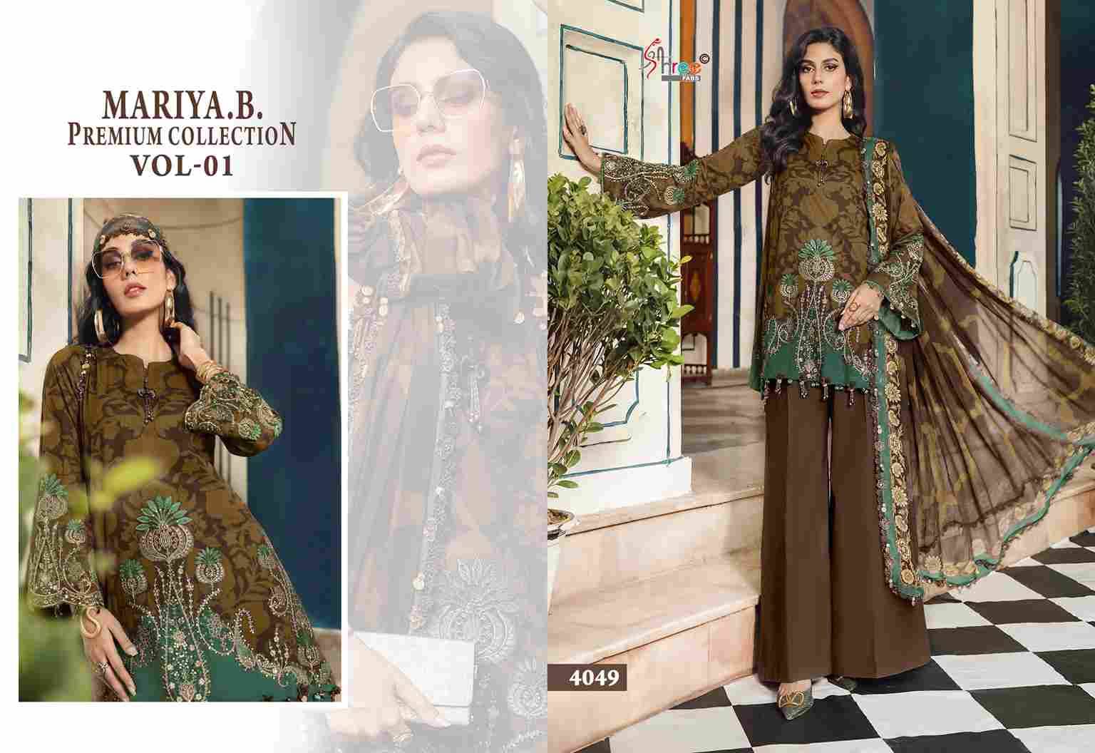 Mariya.B. Premium Collection Vol-1 By Shree Fabs 4044 To 4050 Series Beautiful Pakistani Suits Colorful Stylish Fancy Casual Wear & Ethnic Wear Pure Cotton Embroidered Dresses At Wholesale Price