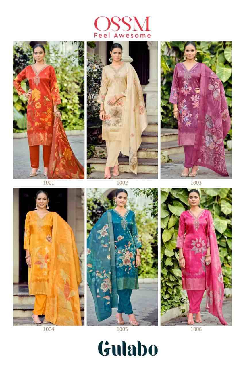Gulabo By Ossm 1001 To 1006 Series Beautiful Festive Suits Colorful Stylish Fancy Casual Wear & Ethnic Wear Jacquard Silk Dresses At Wholesale Price