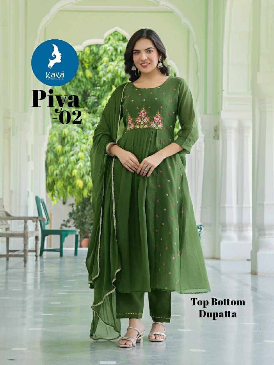 Piya By Kaya 01 To 06 Series Beautiful Stylish Anarkali Suits Fancy Colorful Casual Wear & Ethnic Wear & Ready To Wear Chanderi Dresses At Wholesale Price