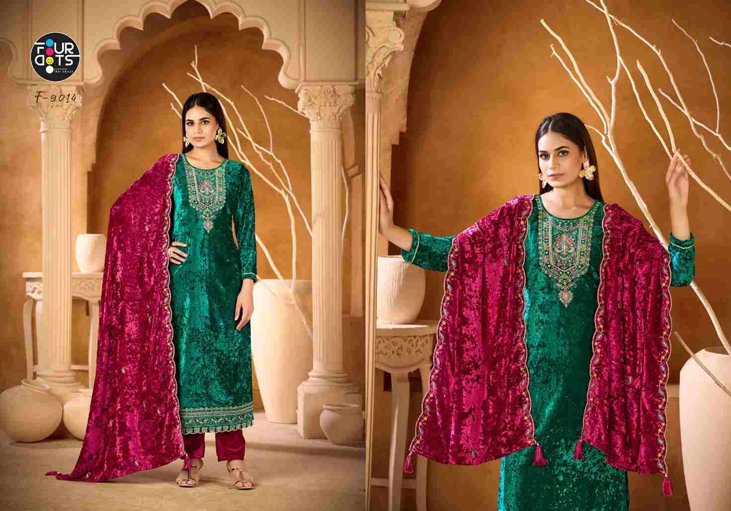 Champion Vol-2 By Four Dots 9011 To 9014 Series Designer Stylish Fancy Colorful Beautiful Party Wear & Ethnic Wear Collection Pure Velvet Dresses At Wholesale Price