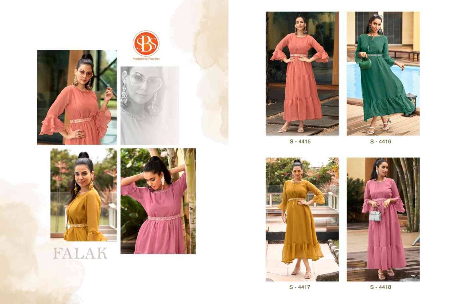 Falak By SBS 4415 To 4418 Series Designer Stylish Fancy Colorful Beautiful Party Wear & Ethnic Wear Collection Georgette Gown At Wholesale Price