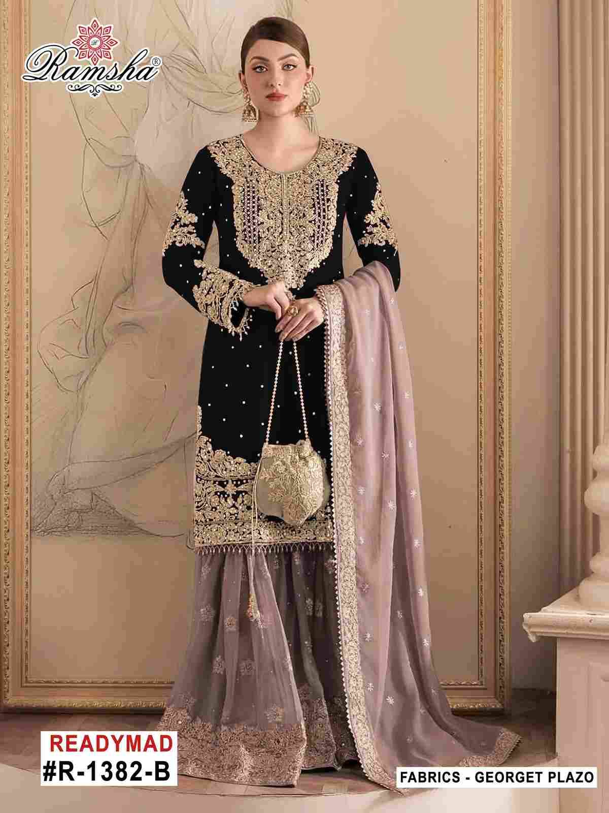 Ramsha 1382 Colours By Ramsha 1382-A To 1382-D Series Designer Pakistani Suits Beautiful Fancy Colorful Stylish Party Wear & Occasional Wear Georgette Embroidered Dresses At Wholesale Price