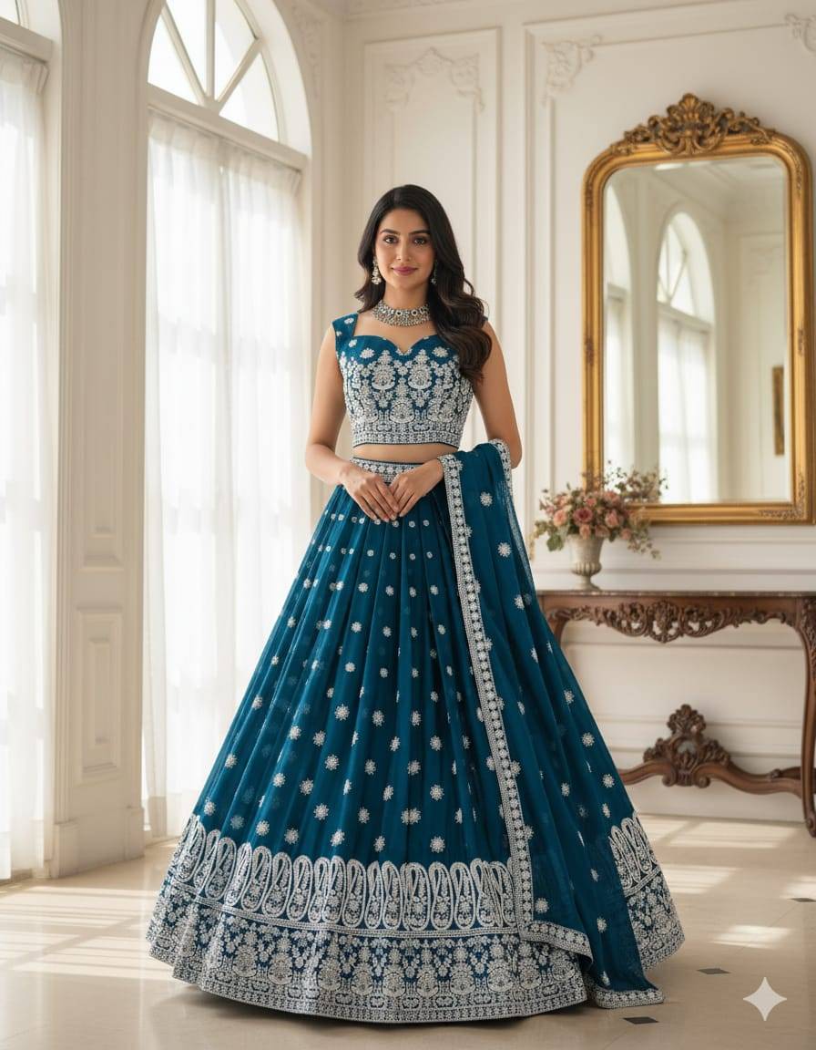 Pc-48 By Fashid Wholesale Navratri Wear Collection Beautiful Stylish Colorful Fancy Party Wear & Occasional Wear Georgette Lehengas At Wholesale Price