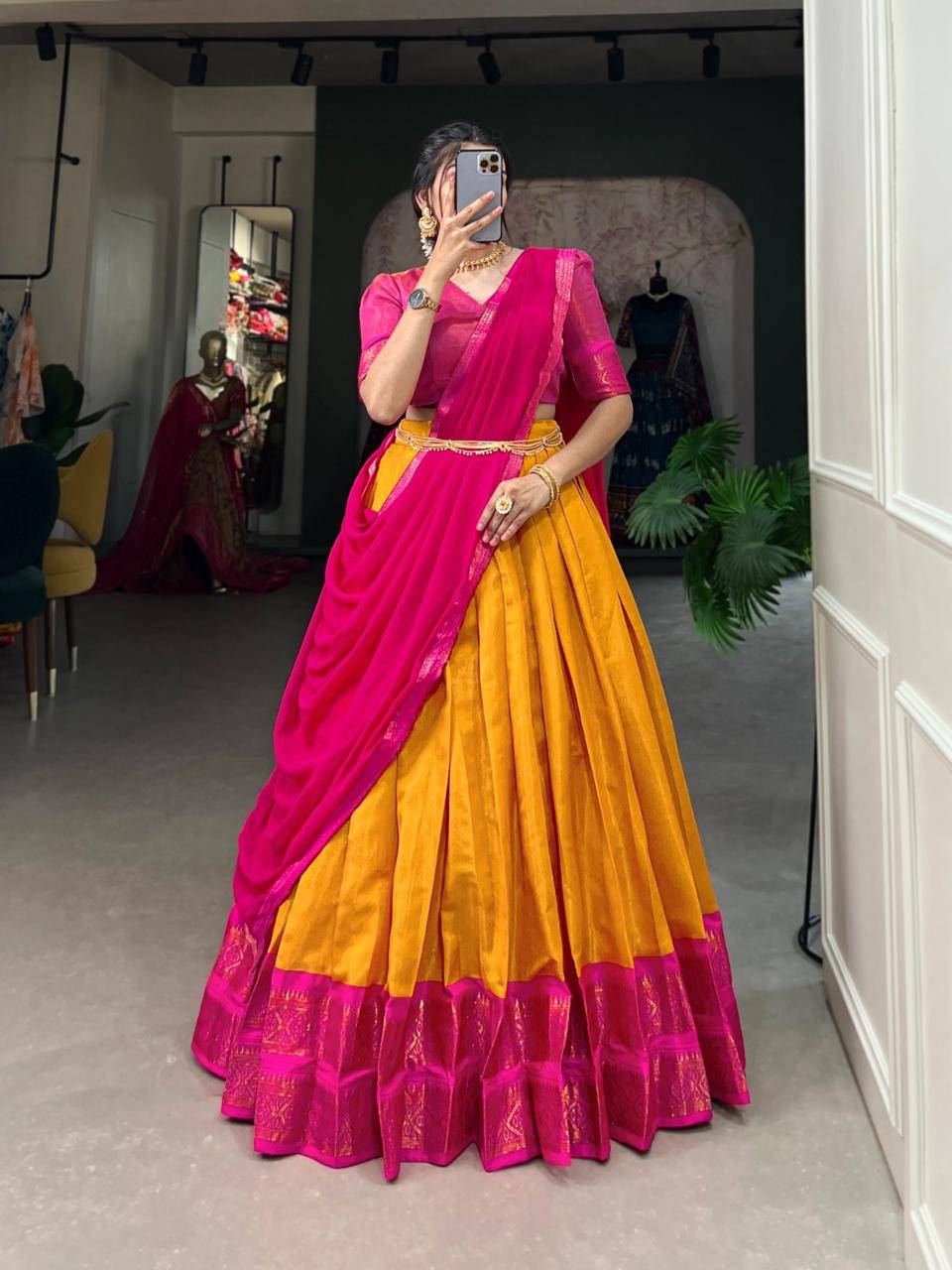 Pc-49 By Fashid Wholesale 01 To 07 Series Wear Collection Beautiful Stylish Colorful Fancy Party Wear & Occasional Wear Poly Cotton Lehengas At Wholesale Price