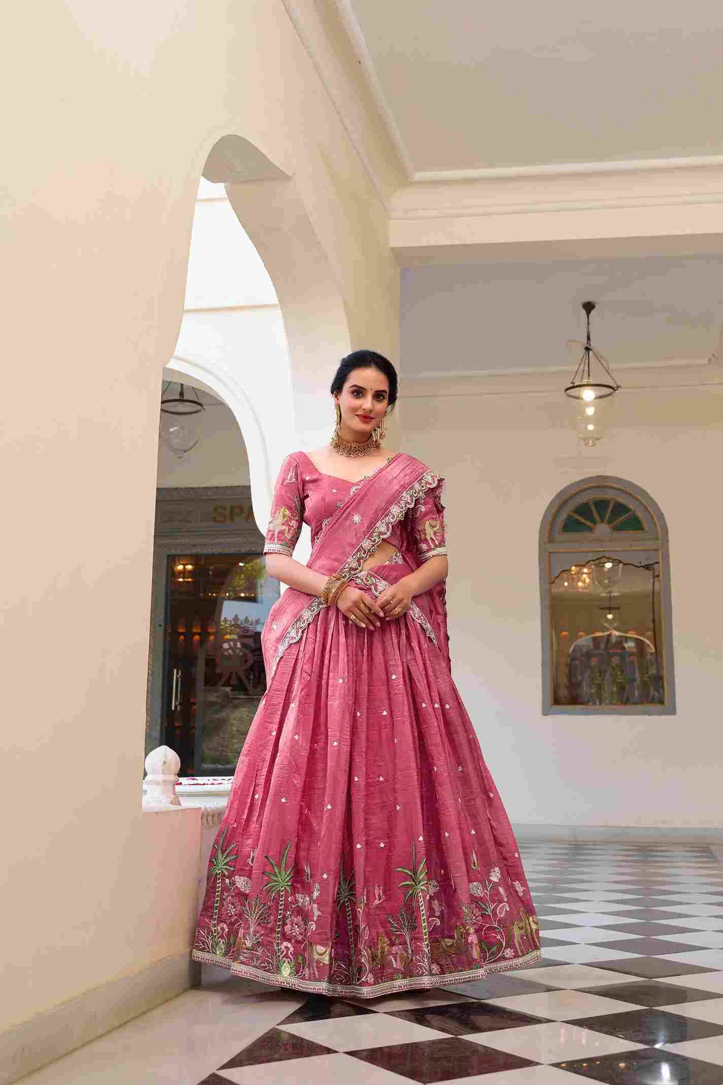 Pc-50 By Fashid Wholesale 01 To 04 Series Wear Collection Beautiful Stylish Colorful Fancy Party Wear & Occasional Wear Gold Crush Lehengas At Wholesale Price