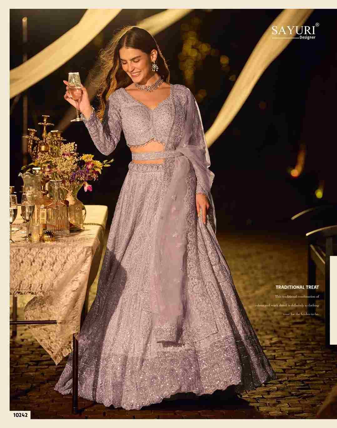 Riyaasat By Sayuri 10241 To 10246 Series Designer Beautiful Bridal Collection Occasional Wear & Party Wear Pure Net Lehengas At Wholesale Price