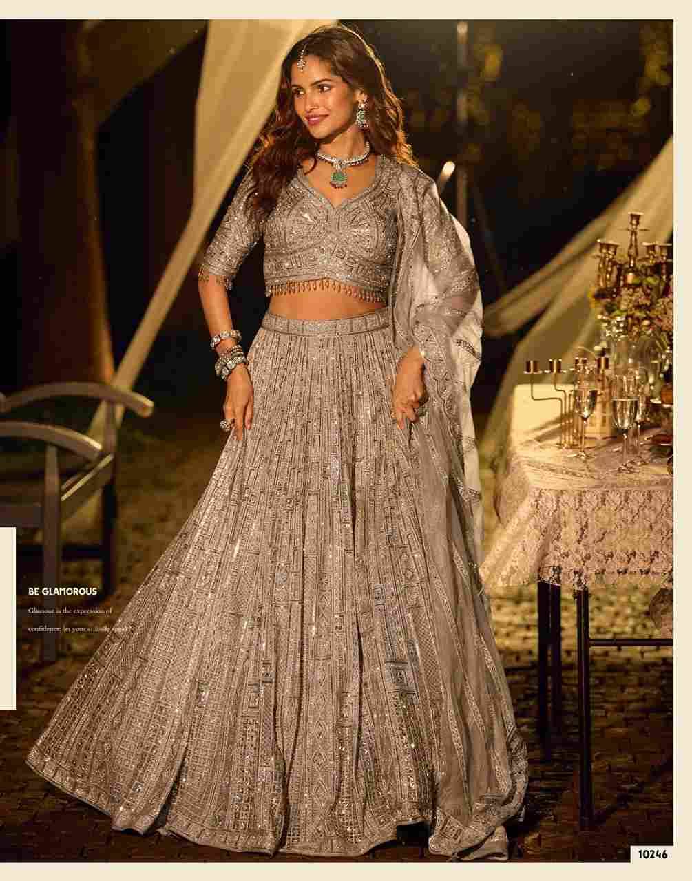 Riyaasat By Sayuri 10241 To 10246 Series Designer Beautiful Bridal Collection Occasional Wear & Party Wear Pure Net Lehengas At Wholesale Price