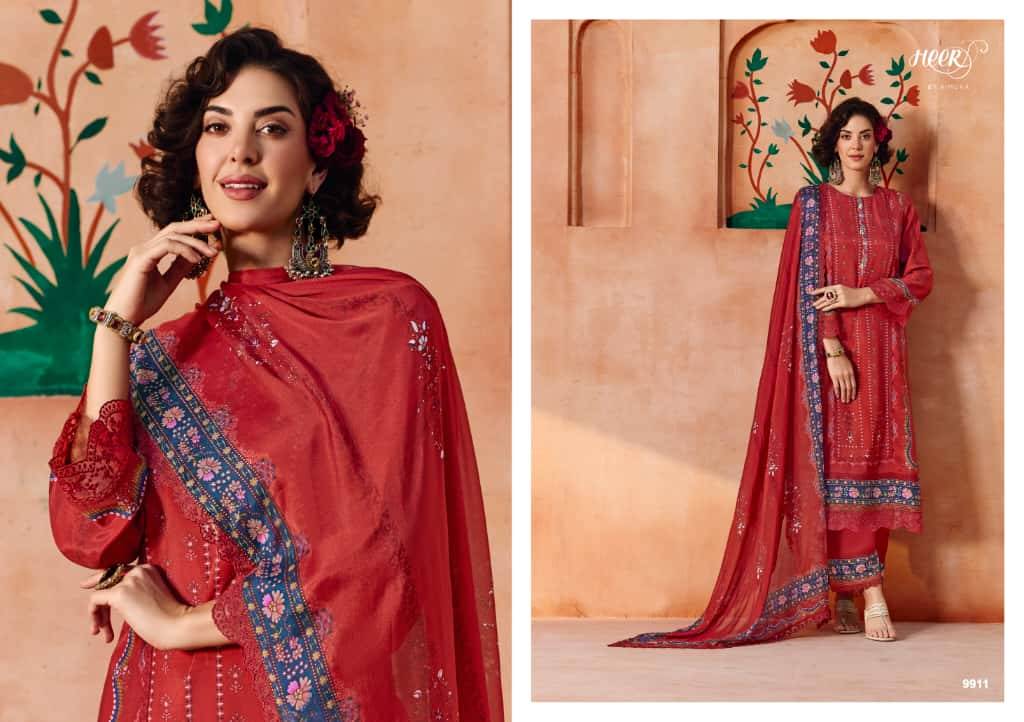 Ishqia By Kimora Fashion 9911 To 9916 Series Designer Festive Suits Collection Beautiful Stylish Fancy Colorful Party Wear & Occasional Wear Pure Muslin Dresses At Wholesale Price