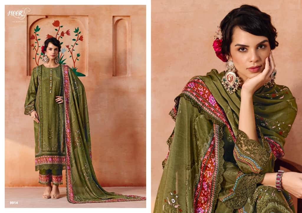 Ishqia By Kimora Fashion 9911 To 9916 Series Designer Festive Suits Collection Beautiful Stylish Fancy Colorful Party Wear & Occasional Wear Pure Muslin Dresses At Wholesale Price