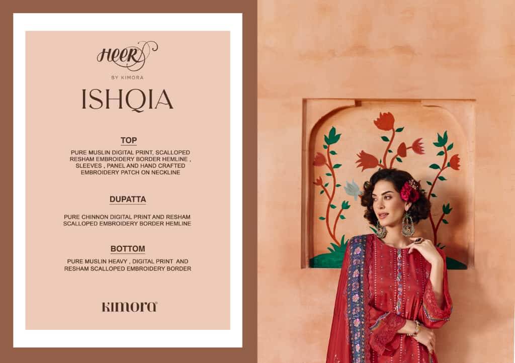 Ishqia By Kimora Fashion 9911 To 9916 Series Designer Festive Suits Collection Beautiful Stylish Fancy Colorful Party Wear & Occasional Wear Pure Muslin Dresses At Wholesale Price