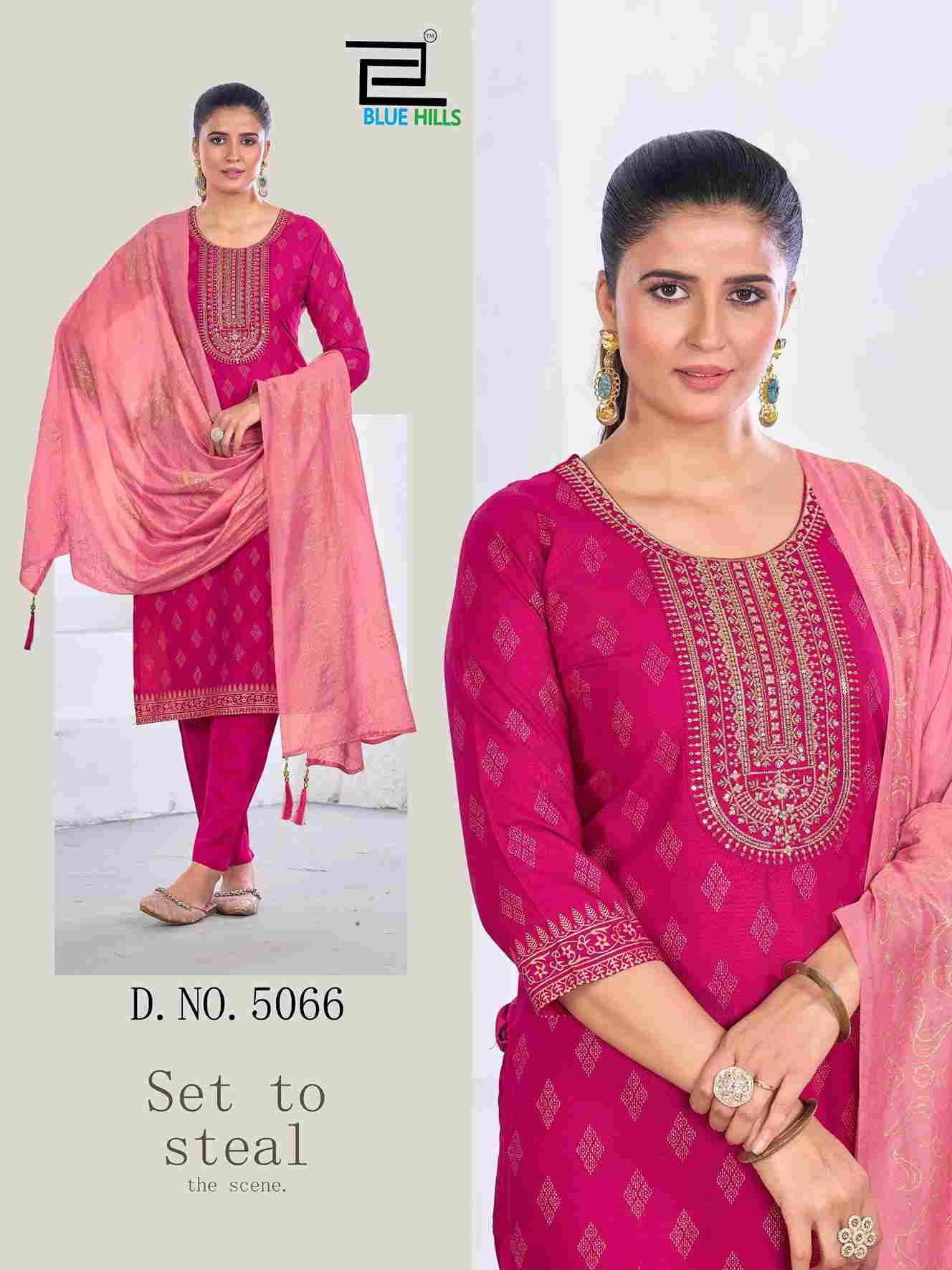 Royal Touch Vol-20 By Blue Hills 5066 To 5070 Series Designer Stylish Fancy Colorful Beautiful Party Wear & Ethnic Wear Collection Rayon Foil Dresses At Wholesale Price