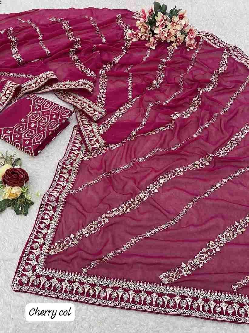 Pc-60 By Fashid Wholesale 01 To 04 Series Indian Traditional Wear Collection Beautiful Stylish Fancy Colorful Party Wear & Occasional Wear Pure Soft Georgette Sarees At Wholesale Price
