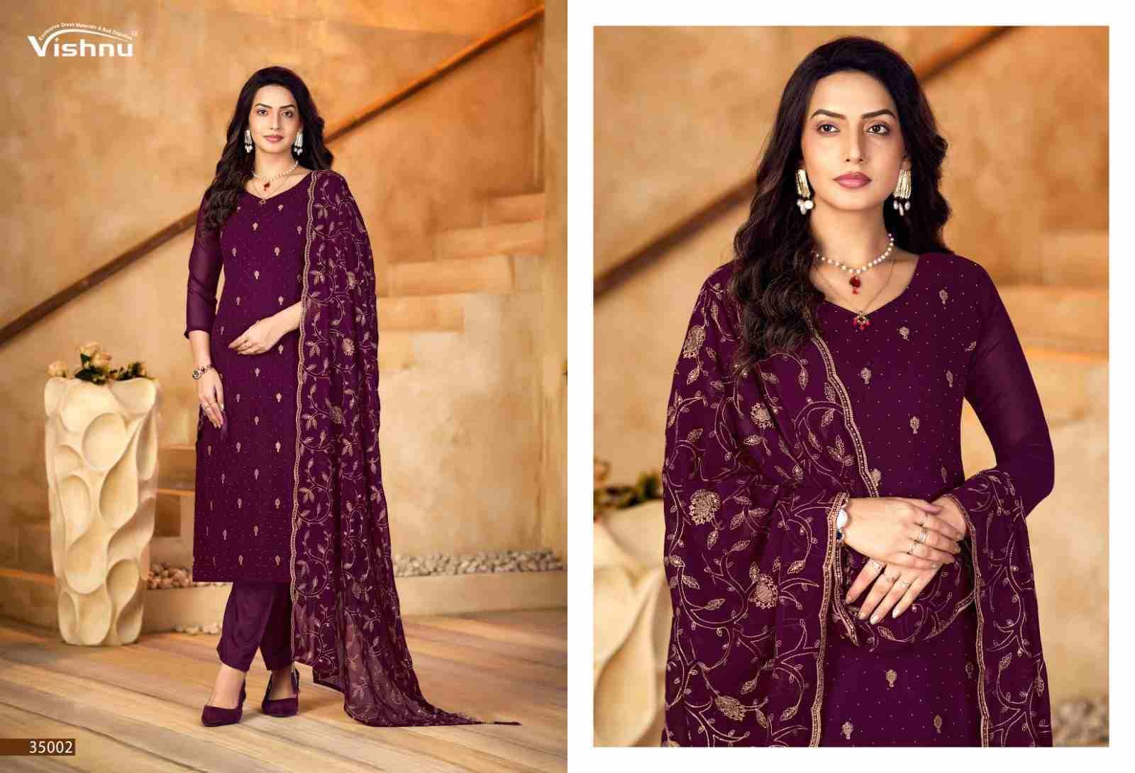Shabnam By Vishnu 35001 To 35009 Series Beautiful Stylish Festive Suits Fancy Colorful Casual Wear & Ethnic Wear & Ready To Wear Faux Georgette Dresses At Wholesale Price